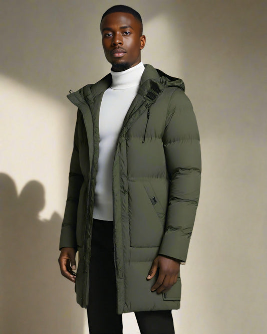 SALE! 2H Green Puffer Casual Coat Jacket