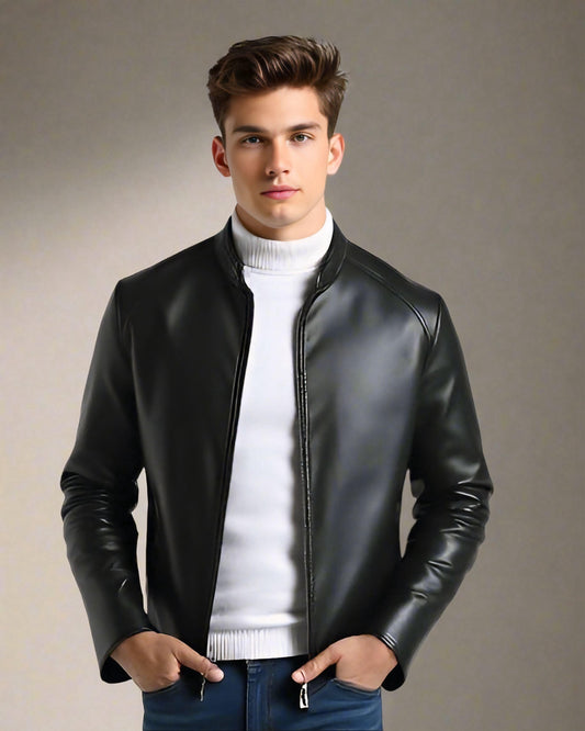 2H #6805 Black Leather Jacket