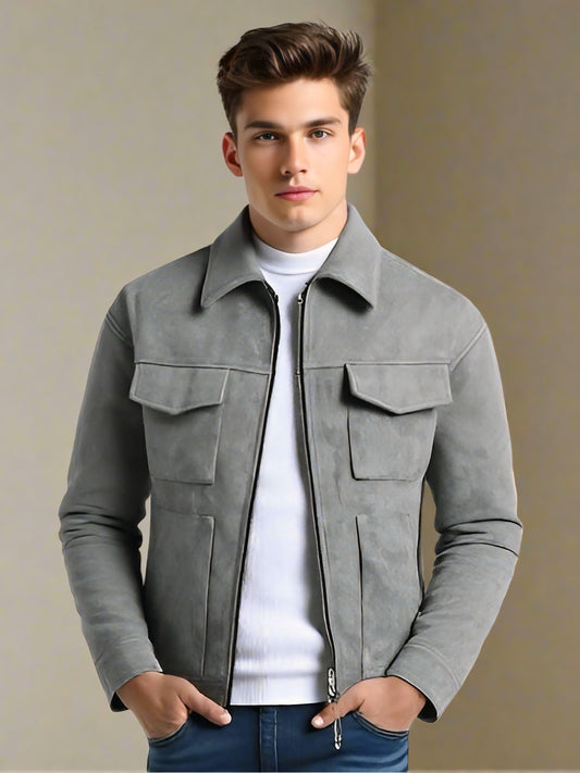 SALE! 2H Gray Chamois Casual Jacket