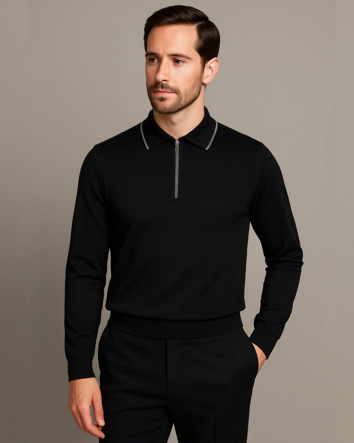 SALE! 2H #1860-42 Polo Knitted Sweater