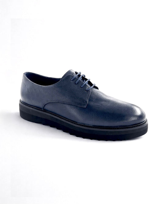 2H #S8018-97 Genuine Leather Navy Casual Shoes