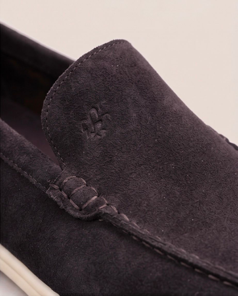 2H #18G Genuine Leather Chamois Coffee Casual Shoes