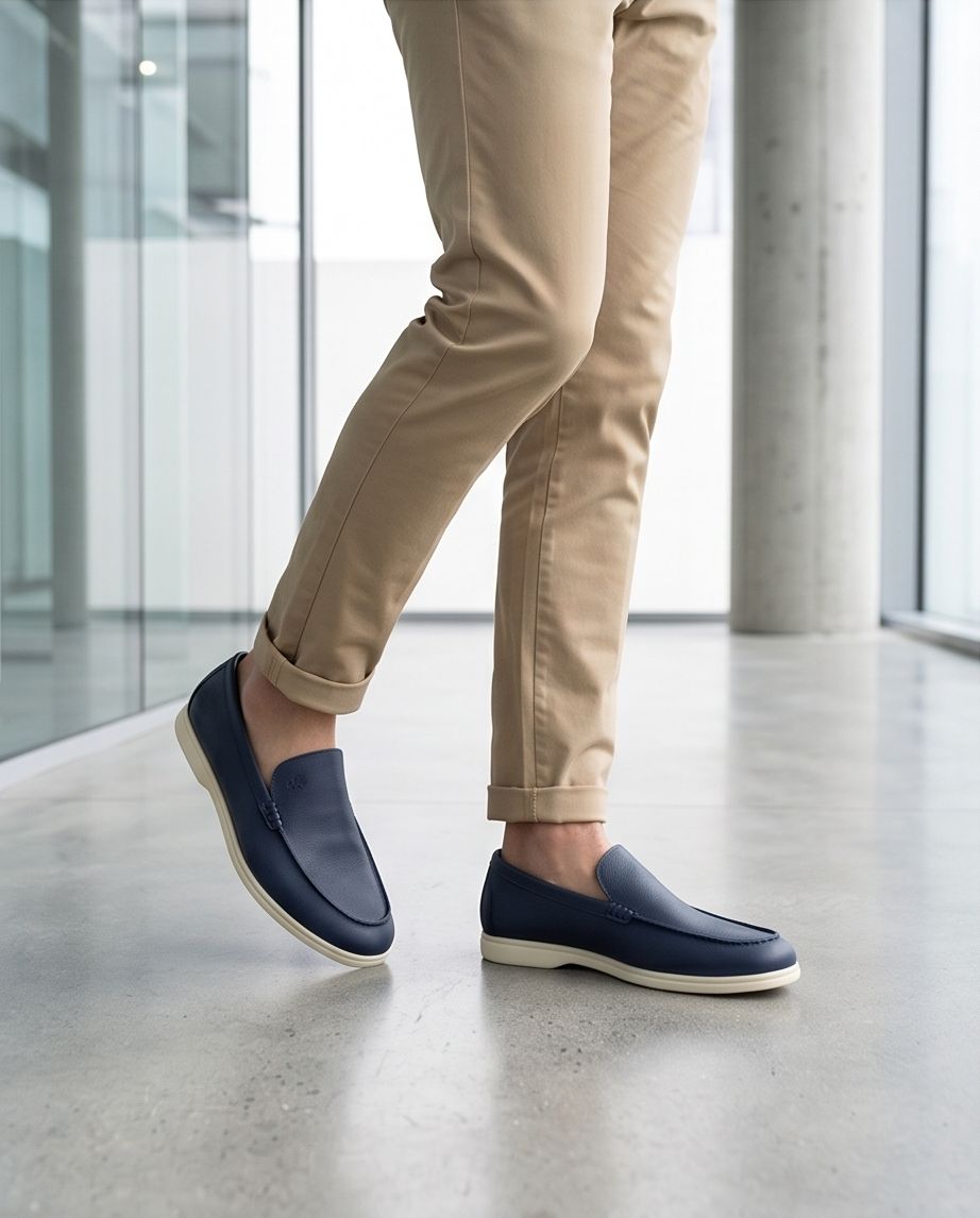 2H #20G Genuine Leather Navy Casual Shoes