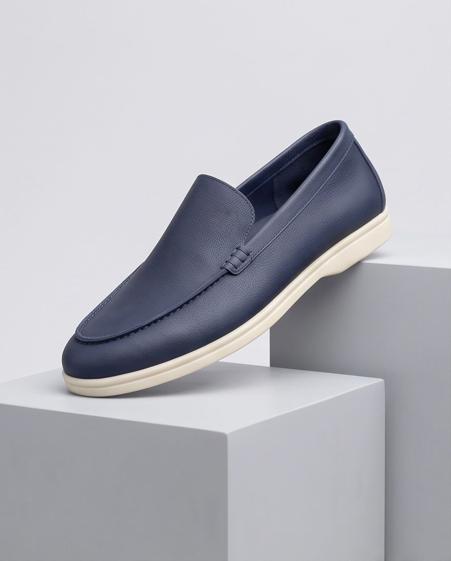2H #20G Genuine Leather Navy Casual Shoes
