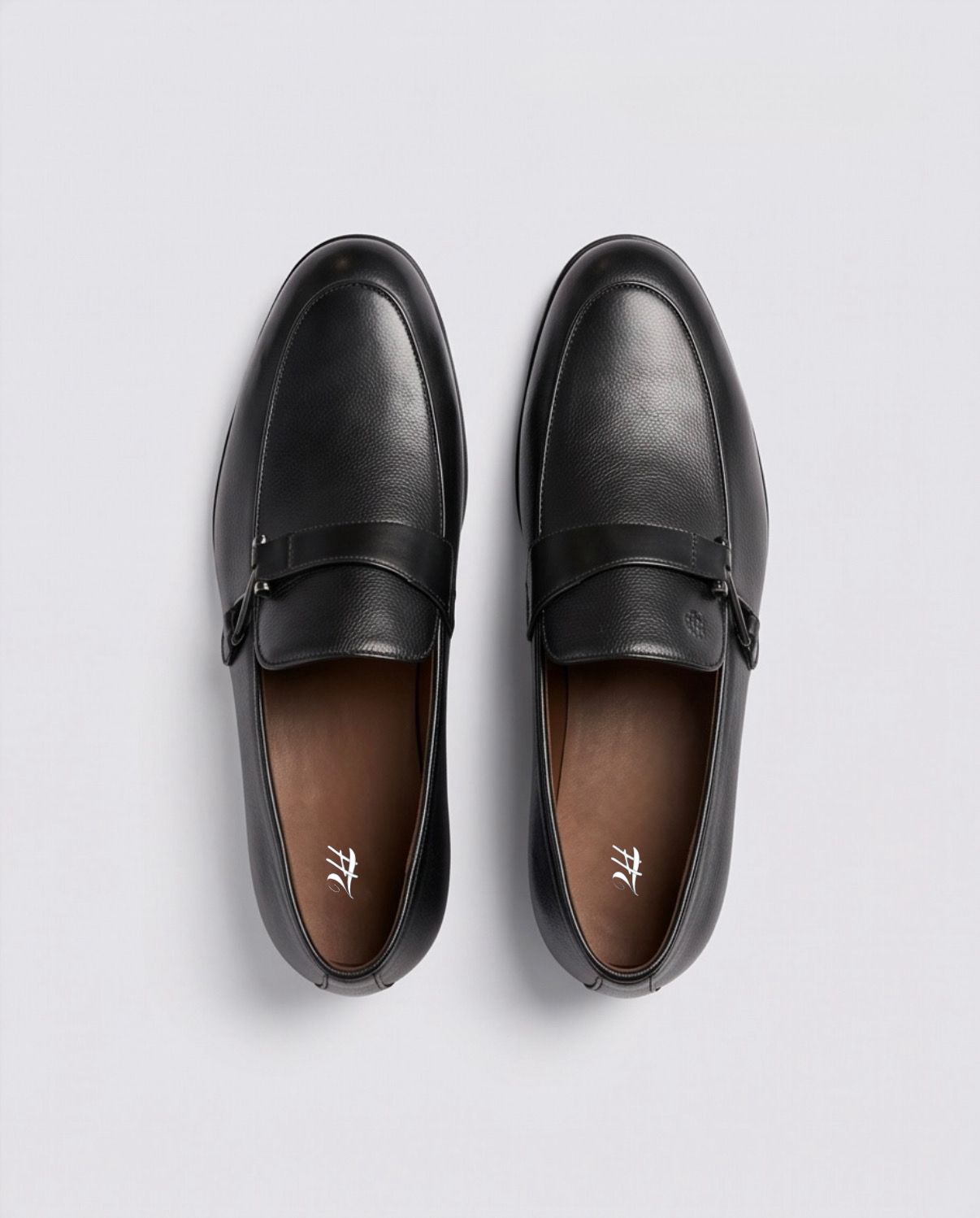 2H #11G Genuine Leather Black Formal Shoes