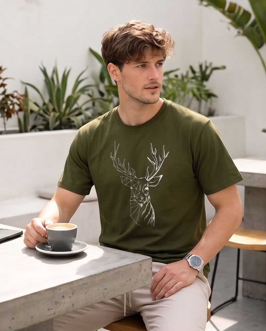 2H #0001-6 Printed T-shirt Regular Fit