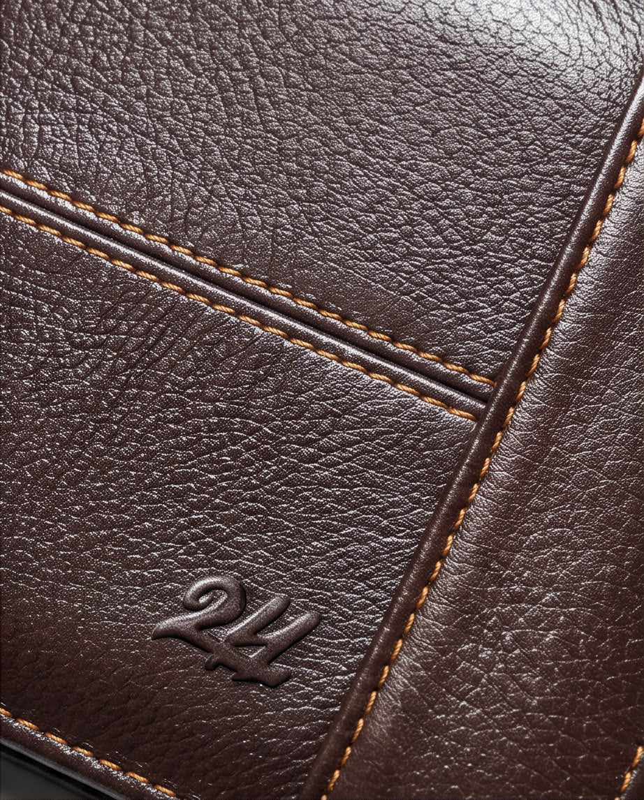 2H #8064 Brown Genuine Leather Wallet