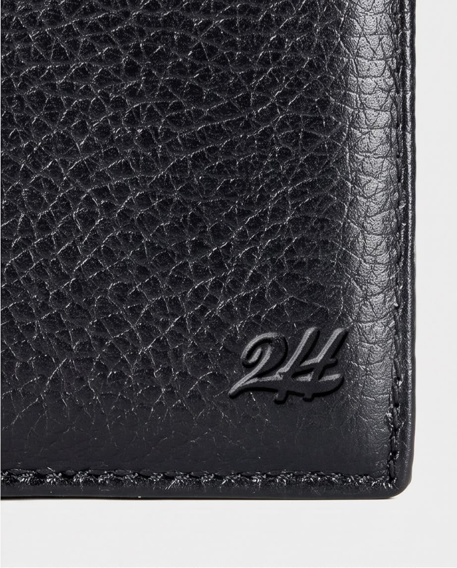 2H #1152 Black Genuine Leather Wallet