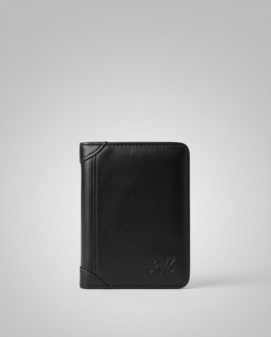 2H #1174 Black Genuine Leather Wallet