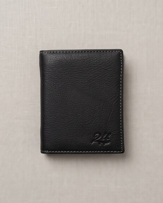2H #1317 Black Genuine Leather Wallet