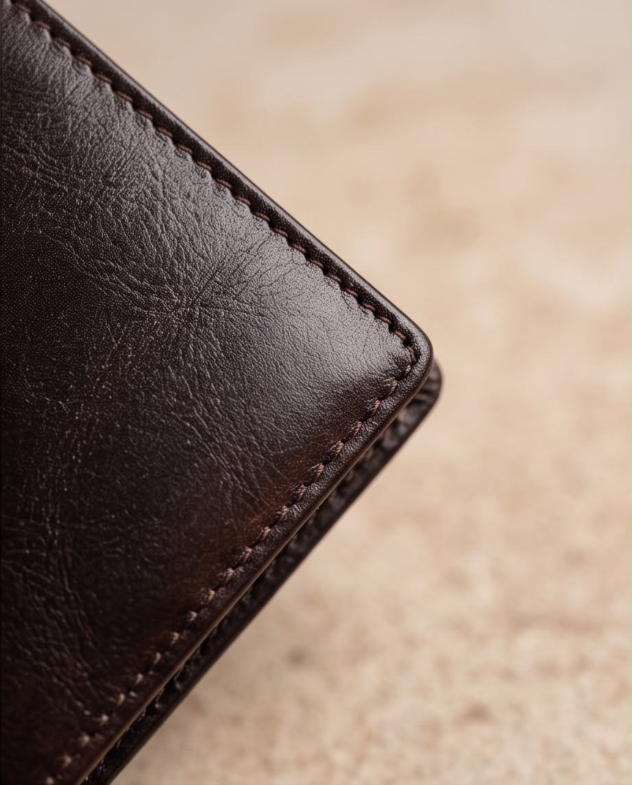 2H #7608 Coffee Genuine Leather Wallet
