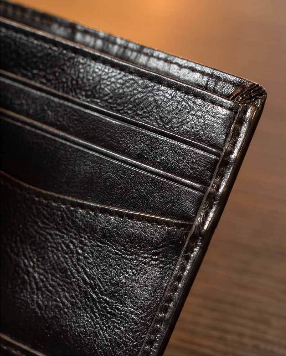 2H #7608 Coffee Genuine Leather Wallet
