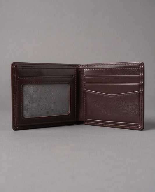 2H #7608 Coffee Genuine Leather Wallet