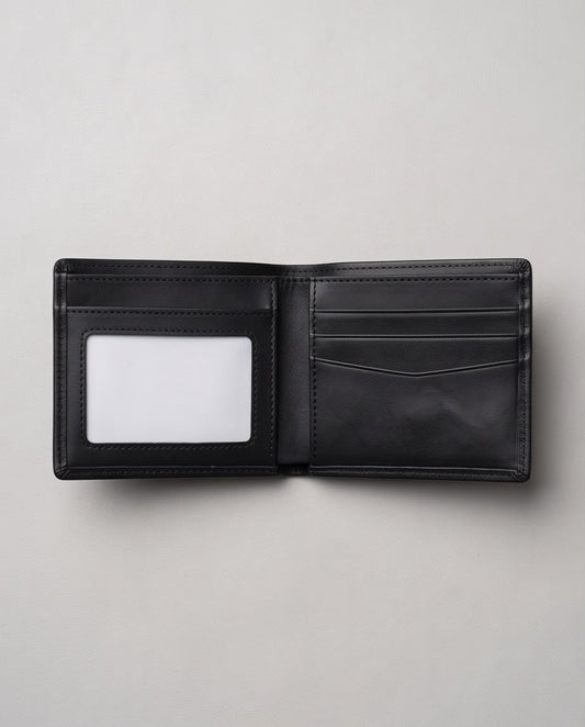 2H #7608 Black Genuine Leather Wallet