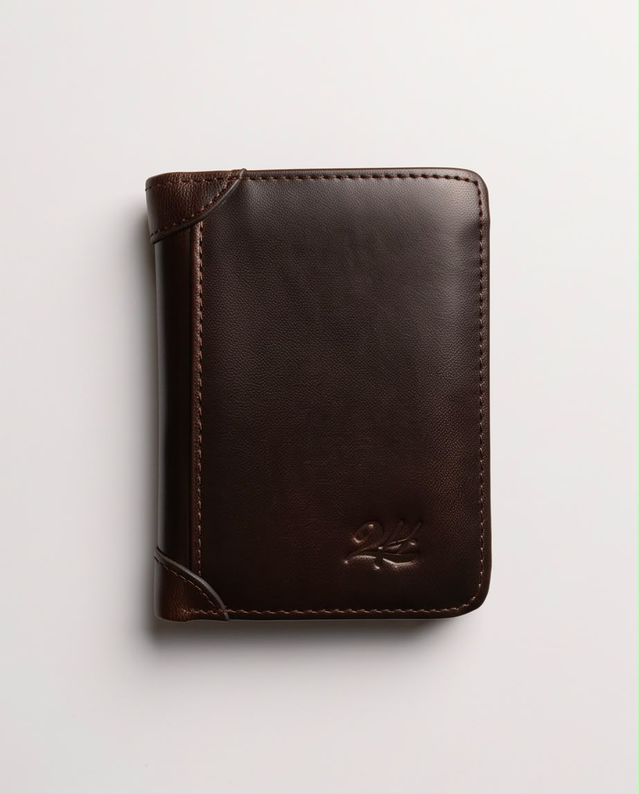 2H #1174 Coffee Genuine Leather Wallet