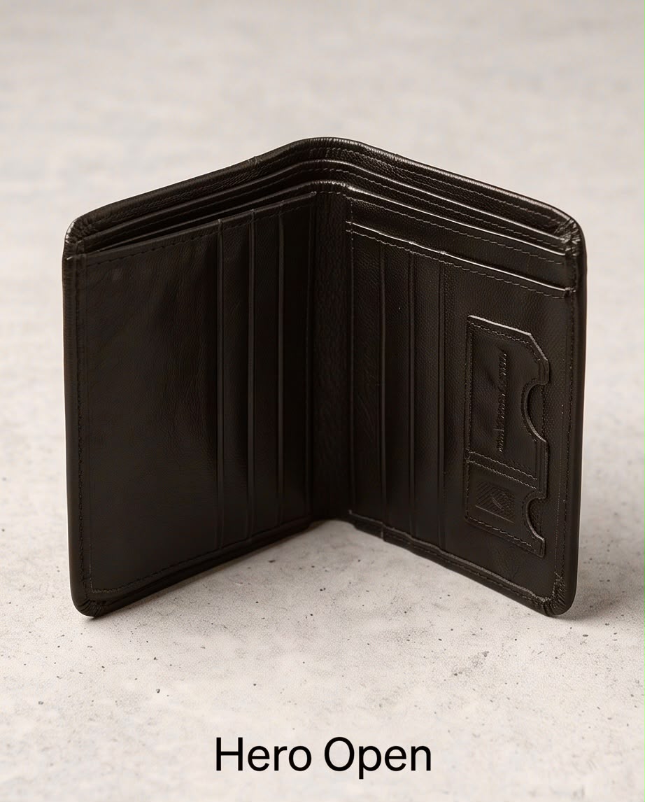 2H #1174 Coffee Genuine Leather Wallet