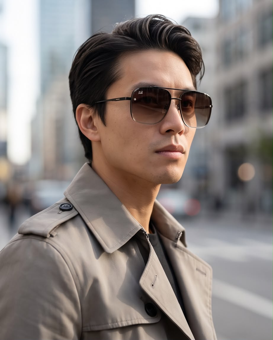 2H #01 Black-Brown Sunglasses