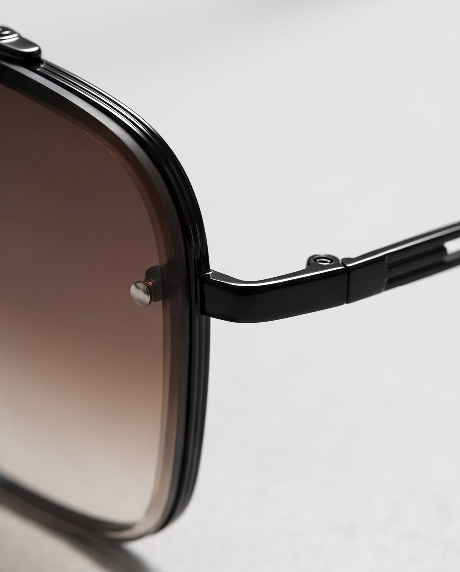 2H #01 Black-Brown Sunglasses