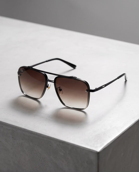 2H #01 Black-Brown Sunglasses