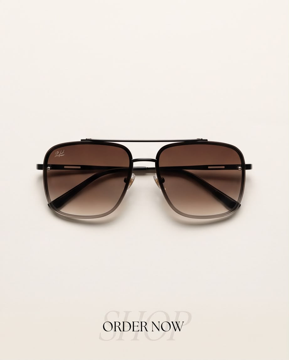 2H #01 Black-Brown Sunglasses