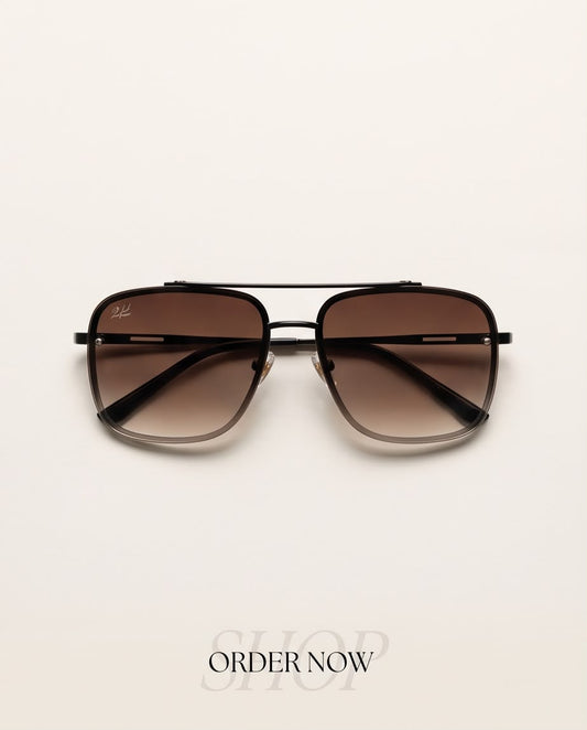 2H #01 Black-Brown Sunglasses