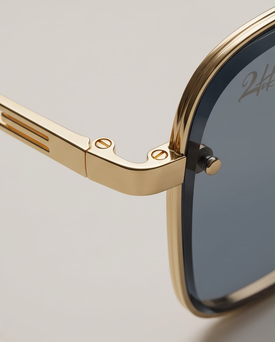 2H #19 Gold-Black Sunglasses