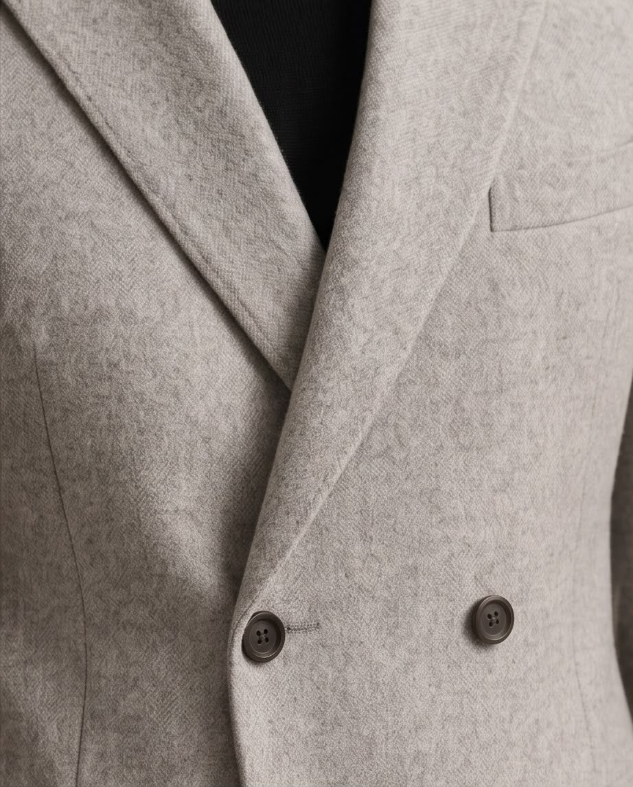 2H #281025 Gray Double Breasted Blazer