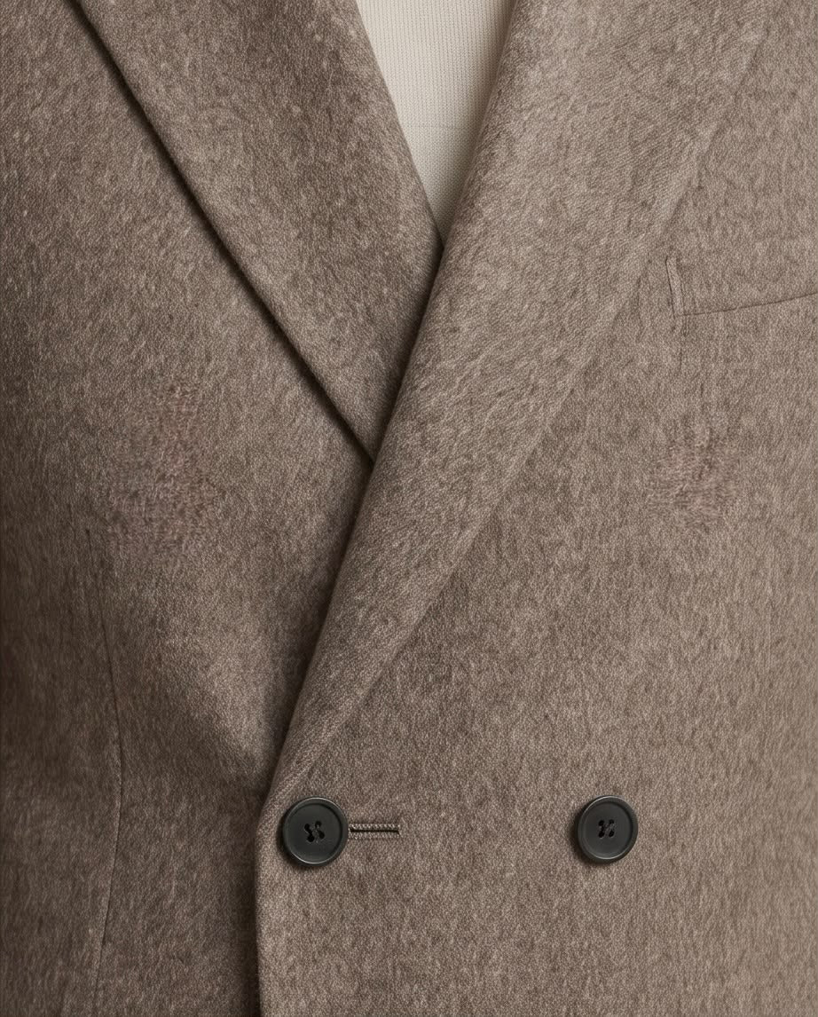 2H #281025 Brown Double Breasted Blazer