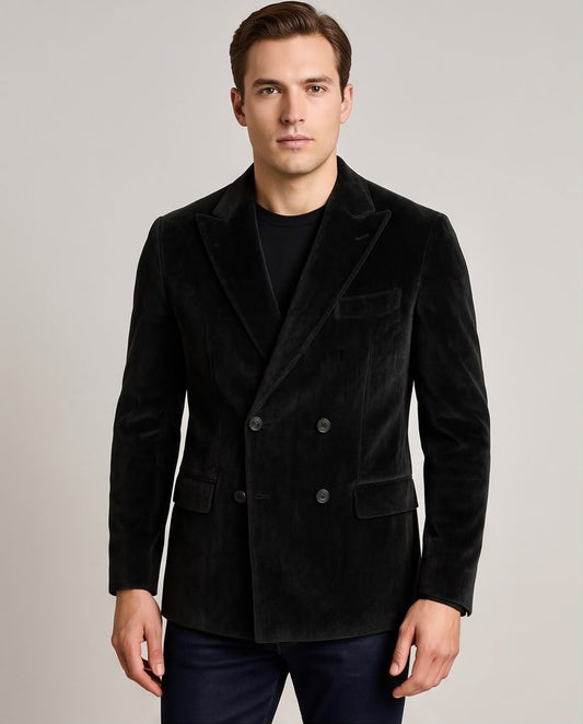 2H #281025 Black Double Breasted Blazer