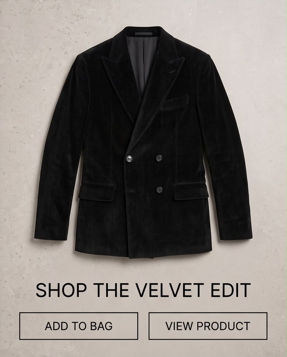 2H #281025 Black Double Breasted Blazer