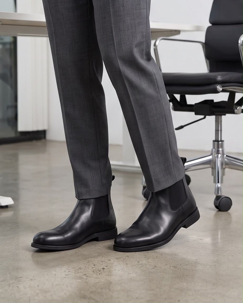 2H #2Y06-1001-8174 Black Chelsea Boot