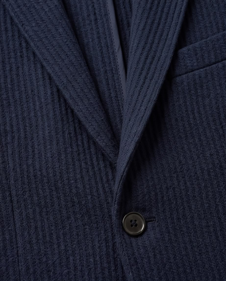2H #291025 Navy Knitted Blazer