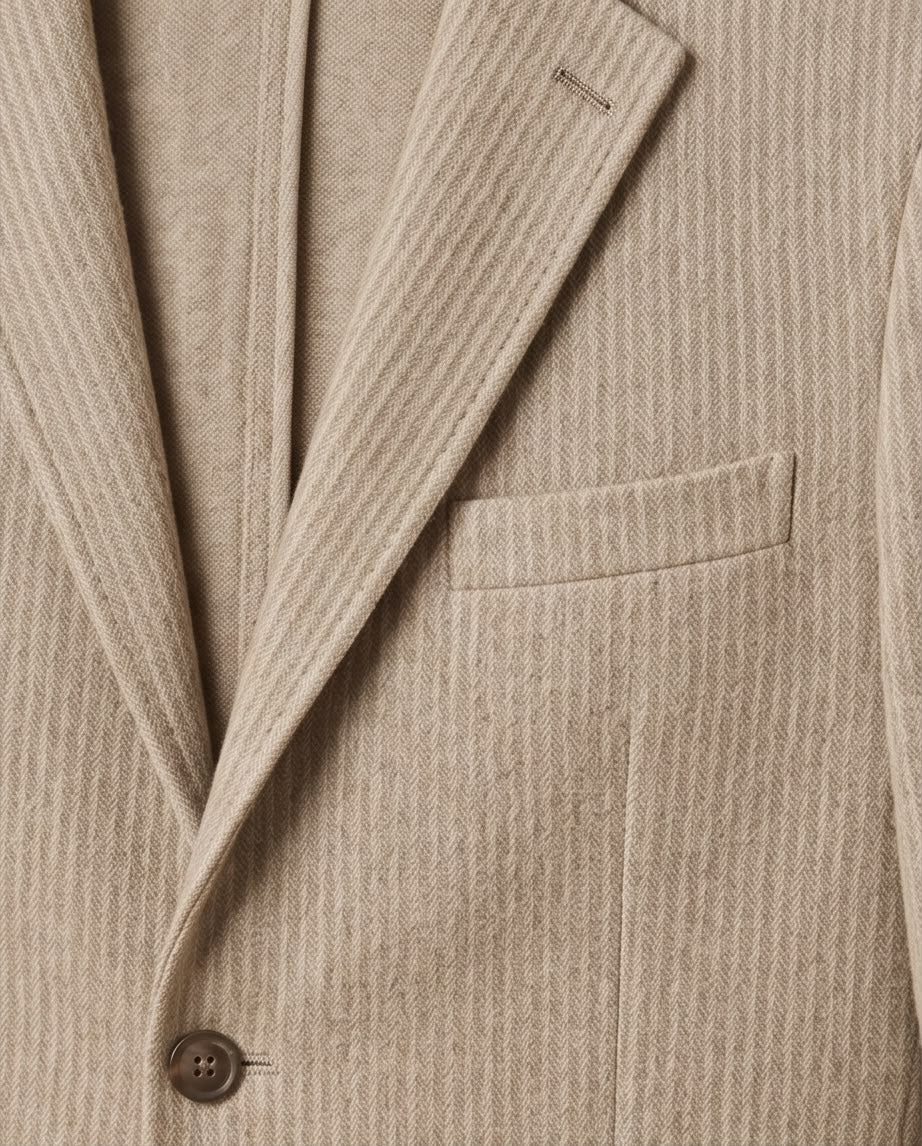 2H #291025 Light Beige Knitted Blazer