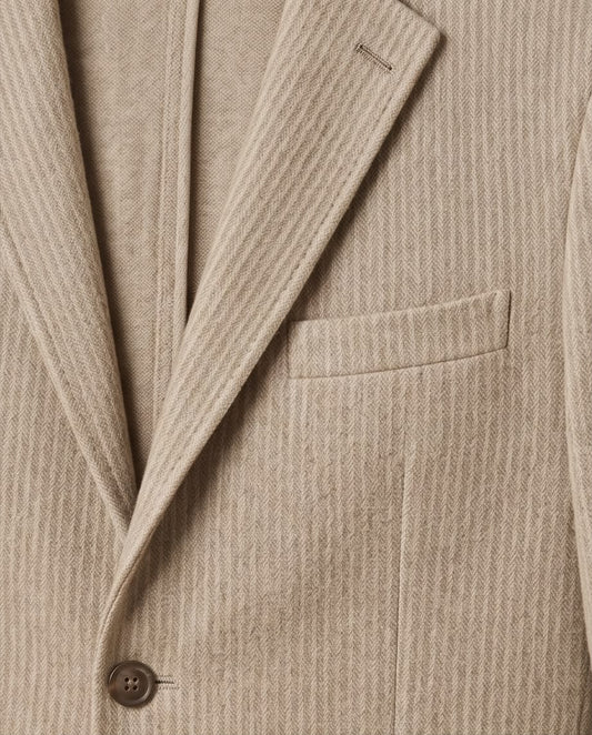 2H #291025 Light Beige Knitted Blazer