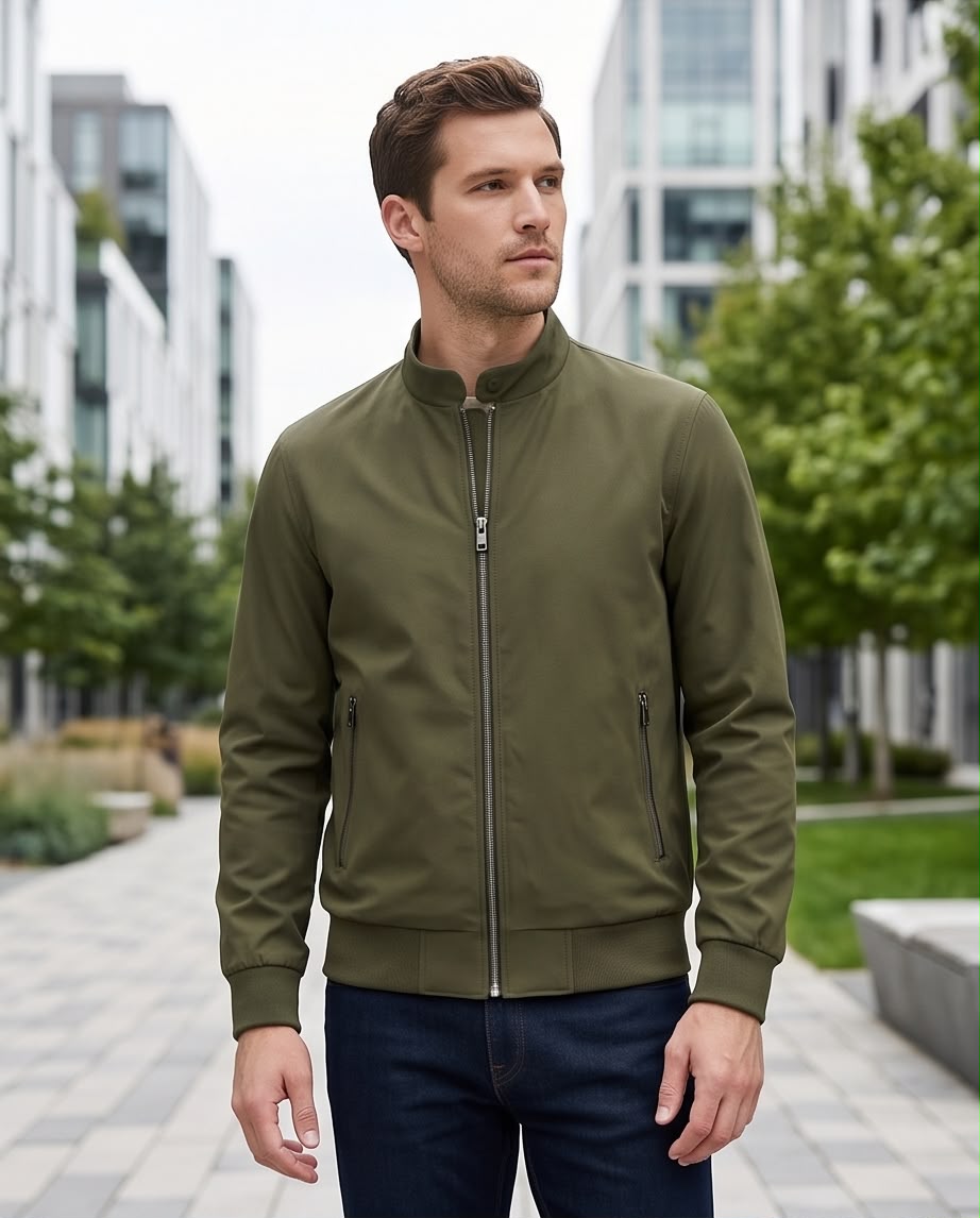 2H #8836 Army stand up collar Slim Fit casual jacket