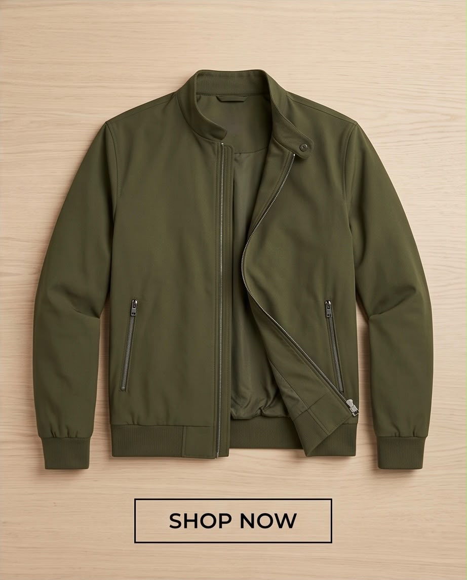 2H #8836 Army stand up collar Slim Fit casual jacket