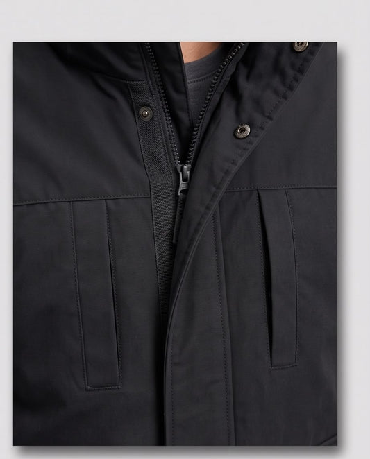 2H #88068 Black stand up collar casual jacket