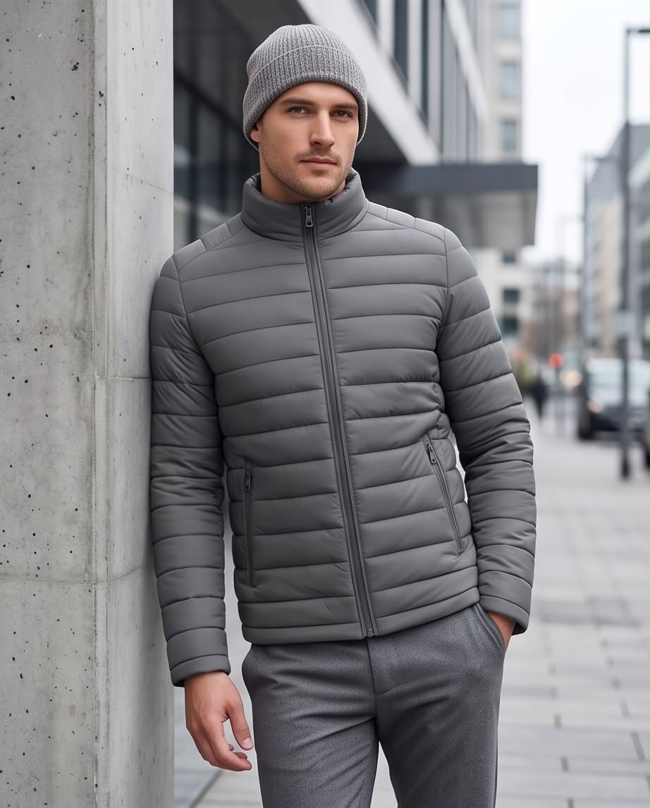 2H #22908 Gray Winter Casual Jacket