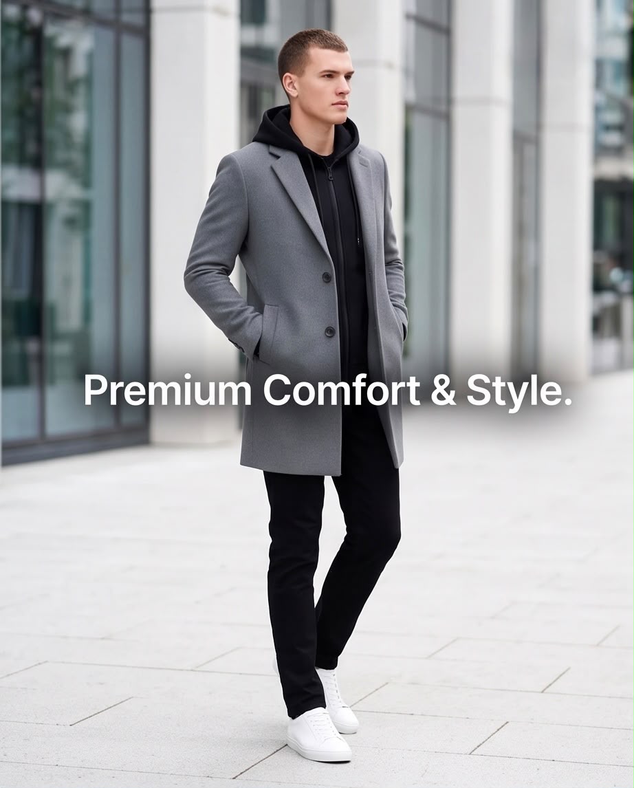 2H #1909 Gray Coat Jacket