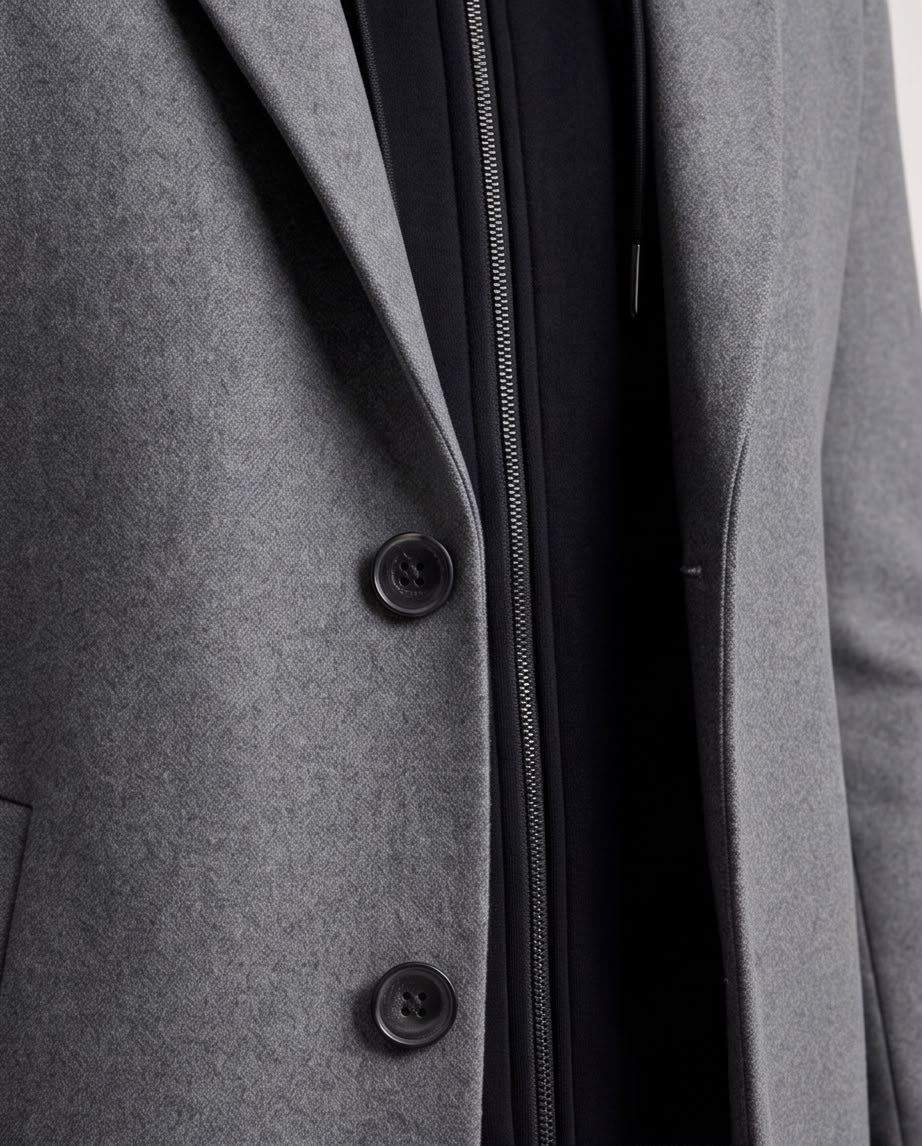 2H #1909 Gray Coat Jacket
