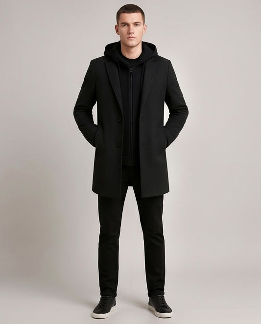 2H #1909 Black Coat Jacket