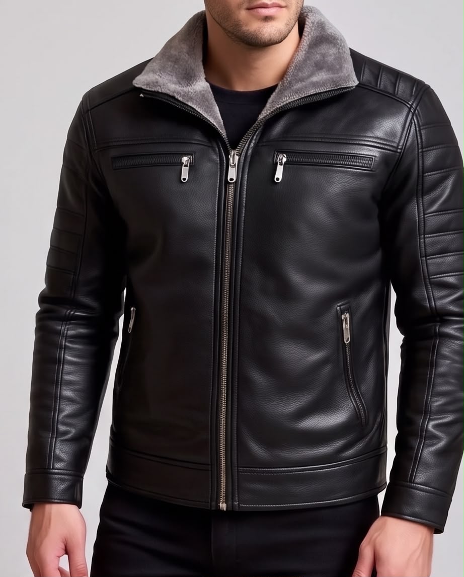 2H #209 Black Leather Jacket