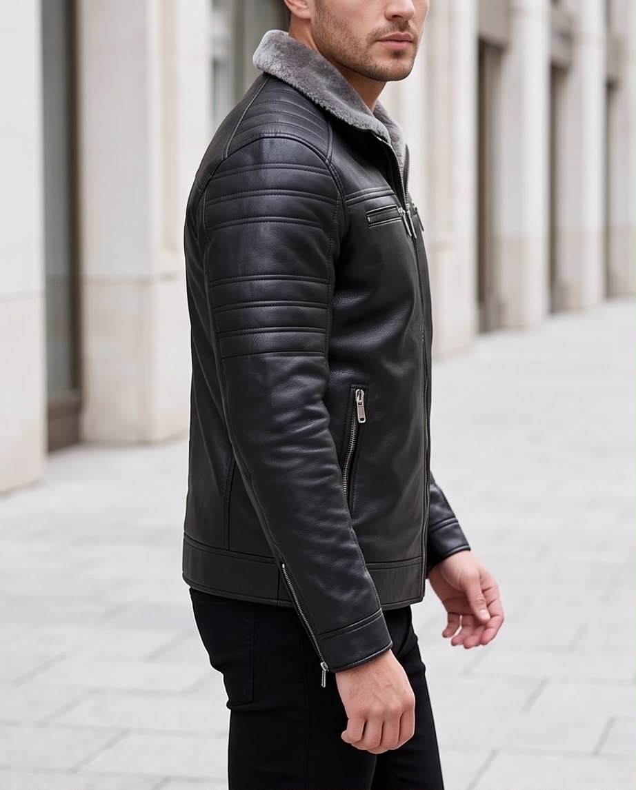 2H #209 Black Leather Jacket