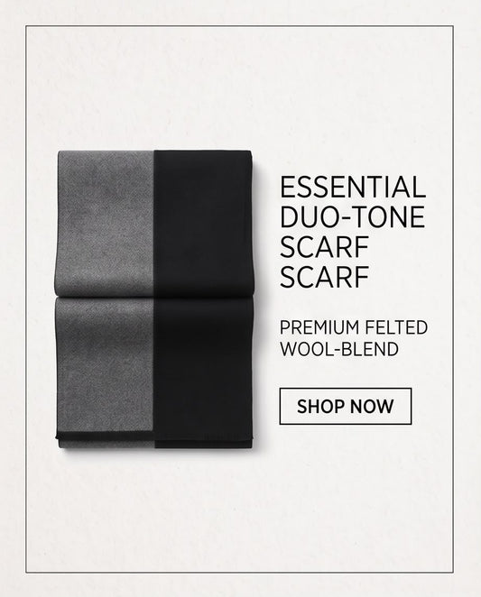 2H Black & Gray Scarf