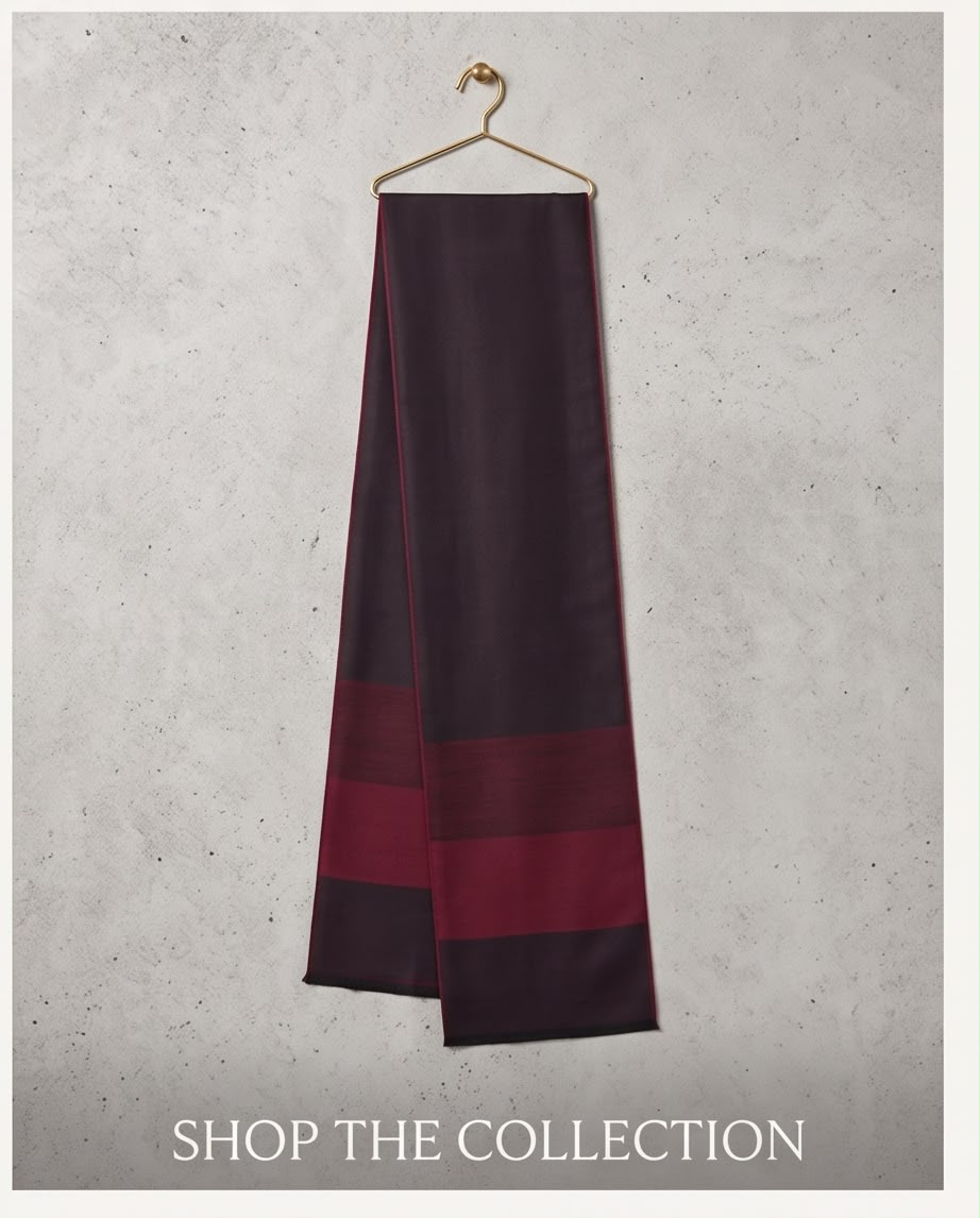 2H Black & Red Scarf