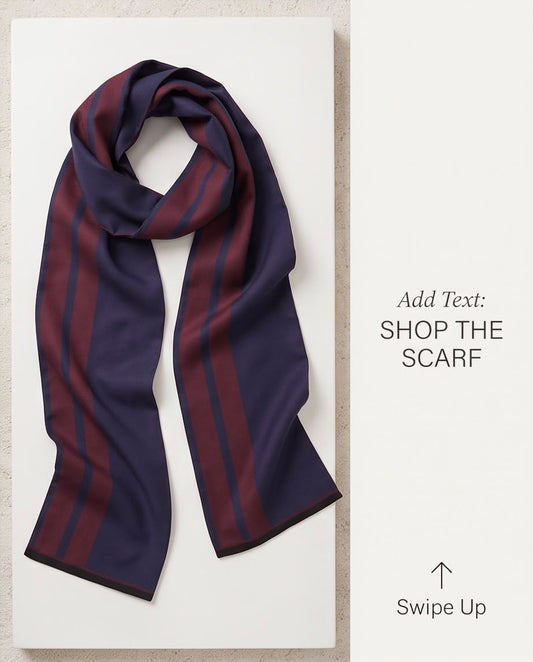 2H Navy/Red Scarf