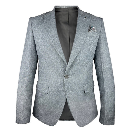 2H Gray Summer One Button Blazer