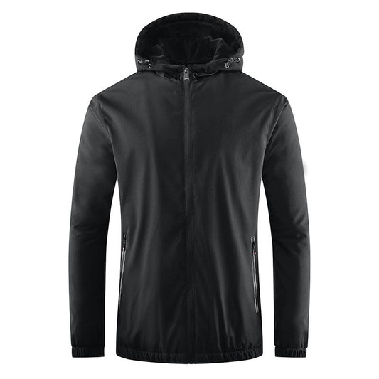 2H Black Lightweight Waterproof Jacket