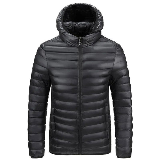 2H Black Lightweight Puffer Jacket