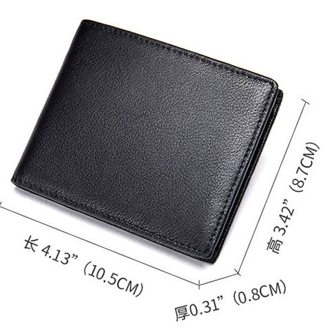 2H Black Genuine Leather wallet